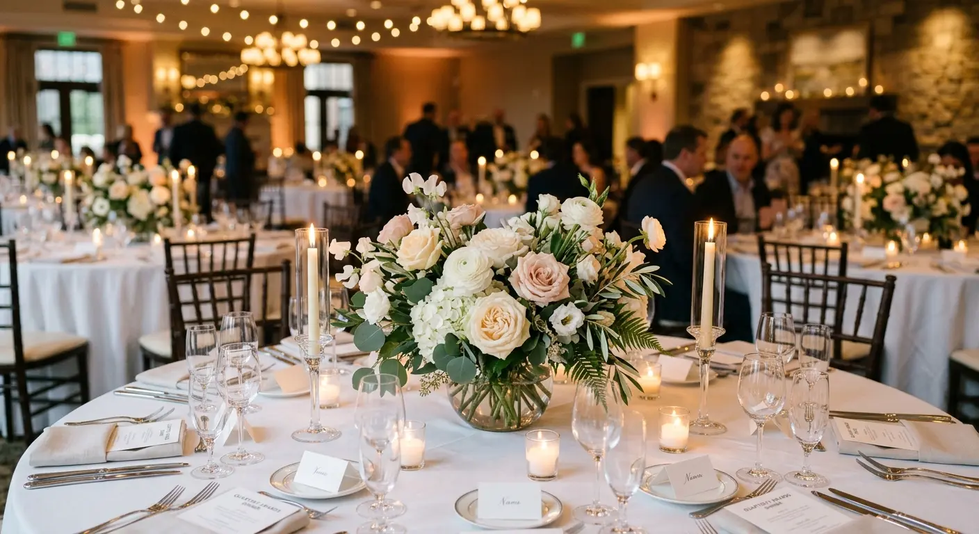 Floral centrepiece for a corporate event