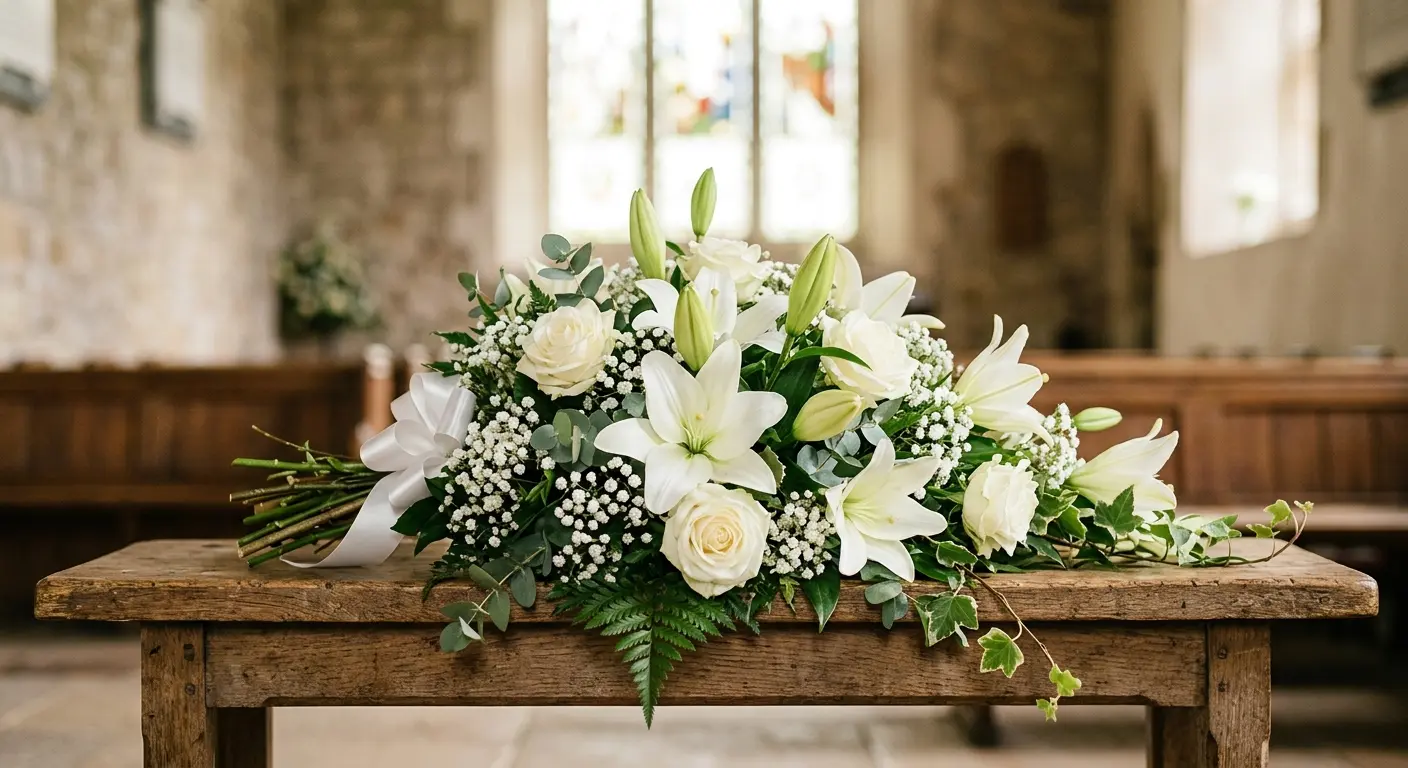 Funeral tribute flowers