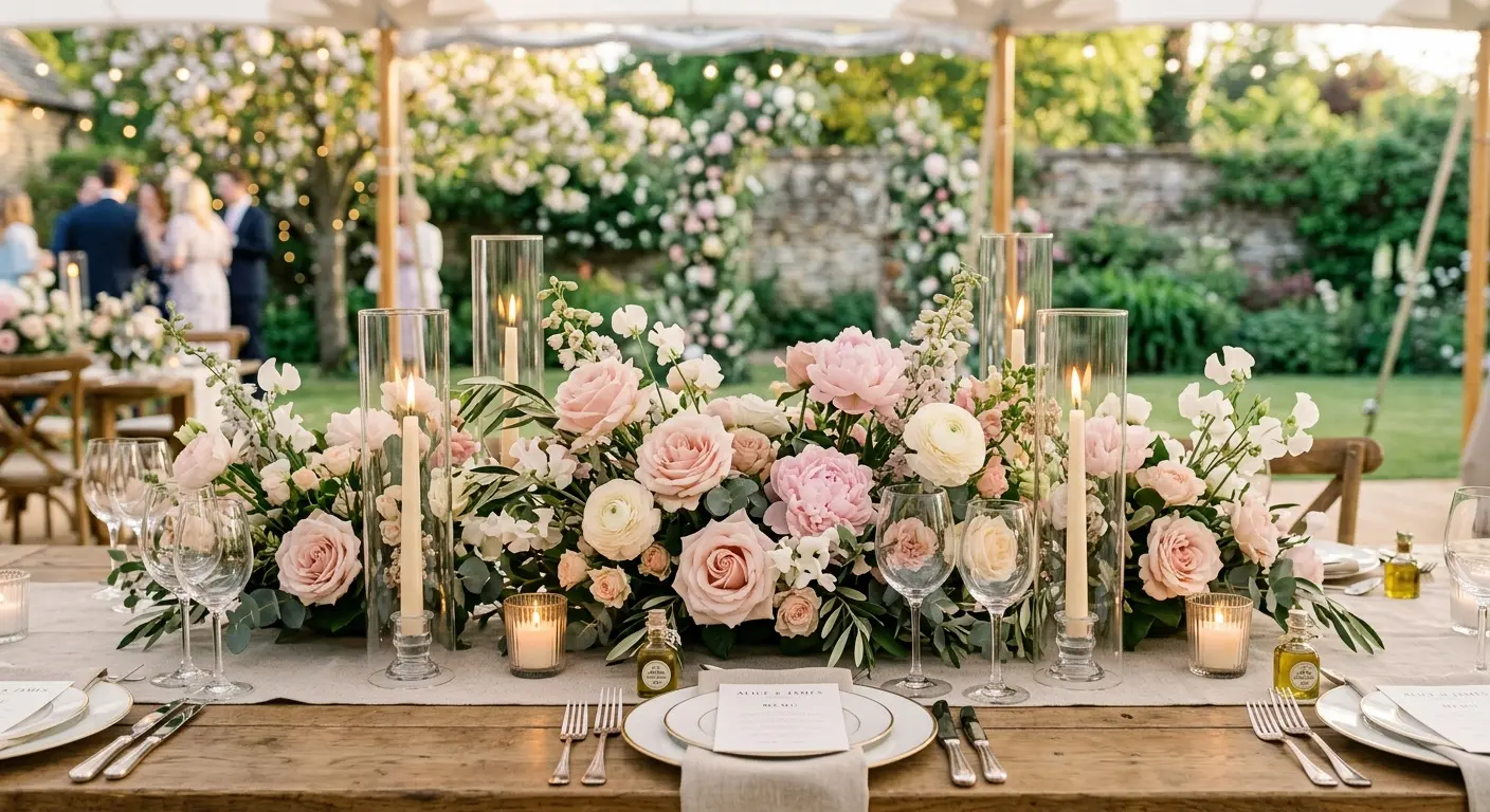 Wedding table centrepiece