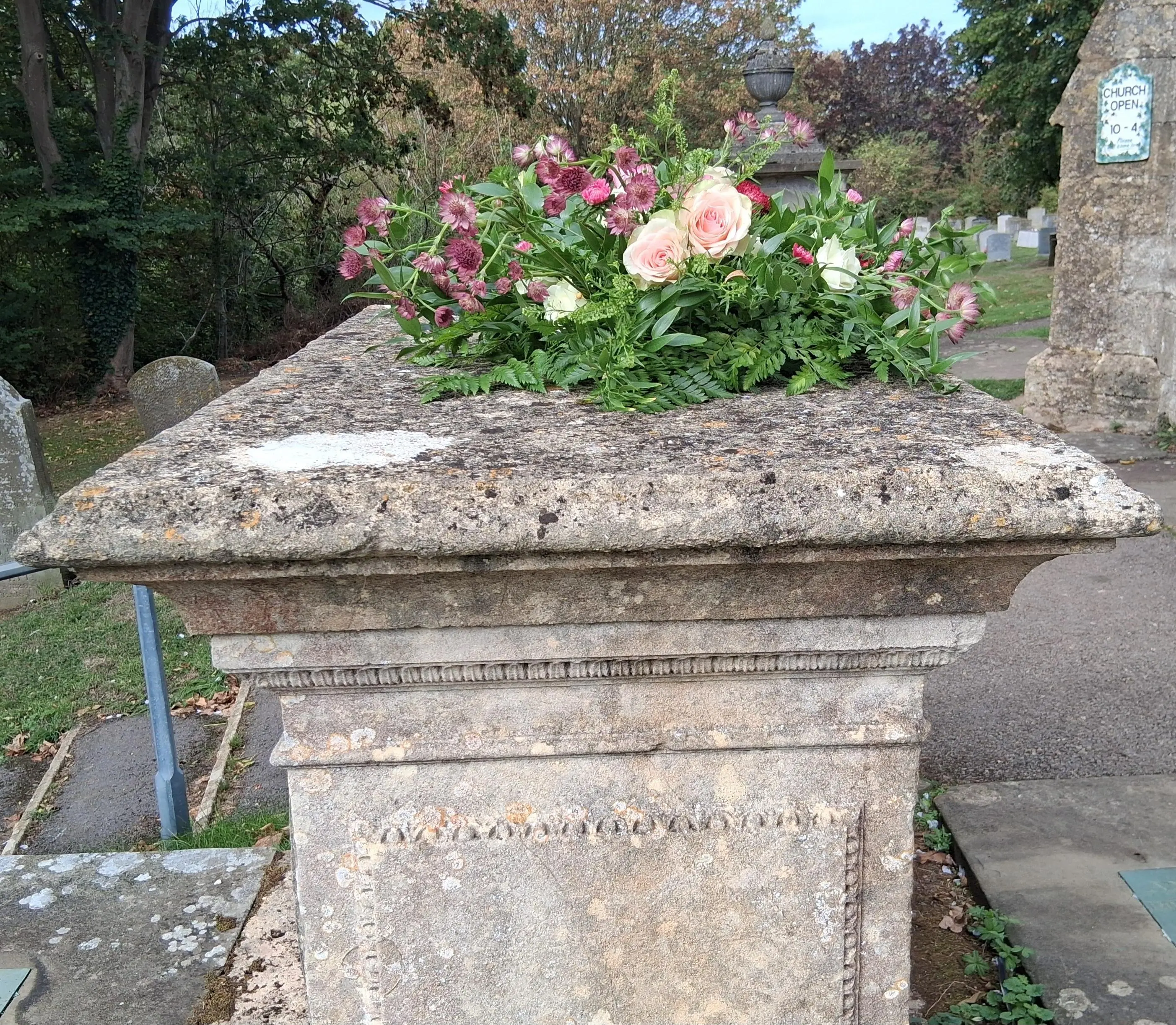 Sympathy flower arrangement