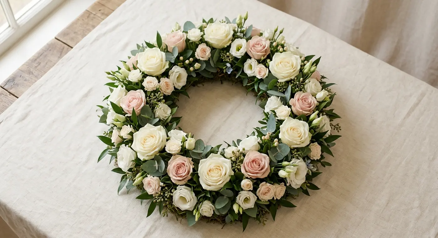 Floral wreath tribute