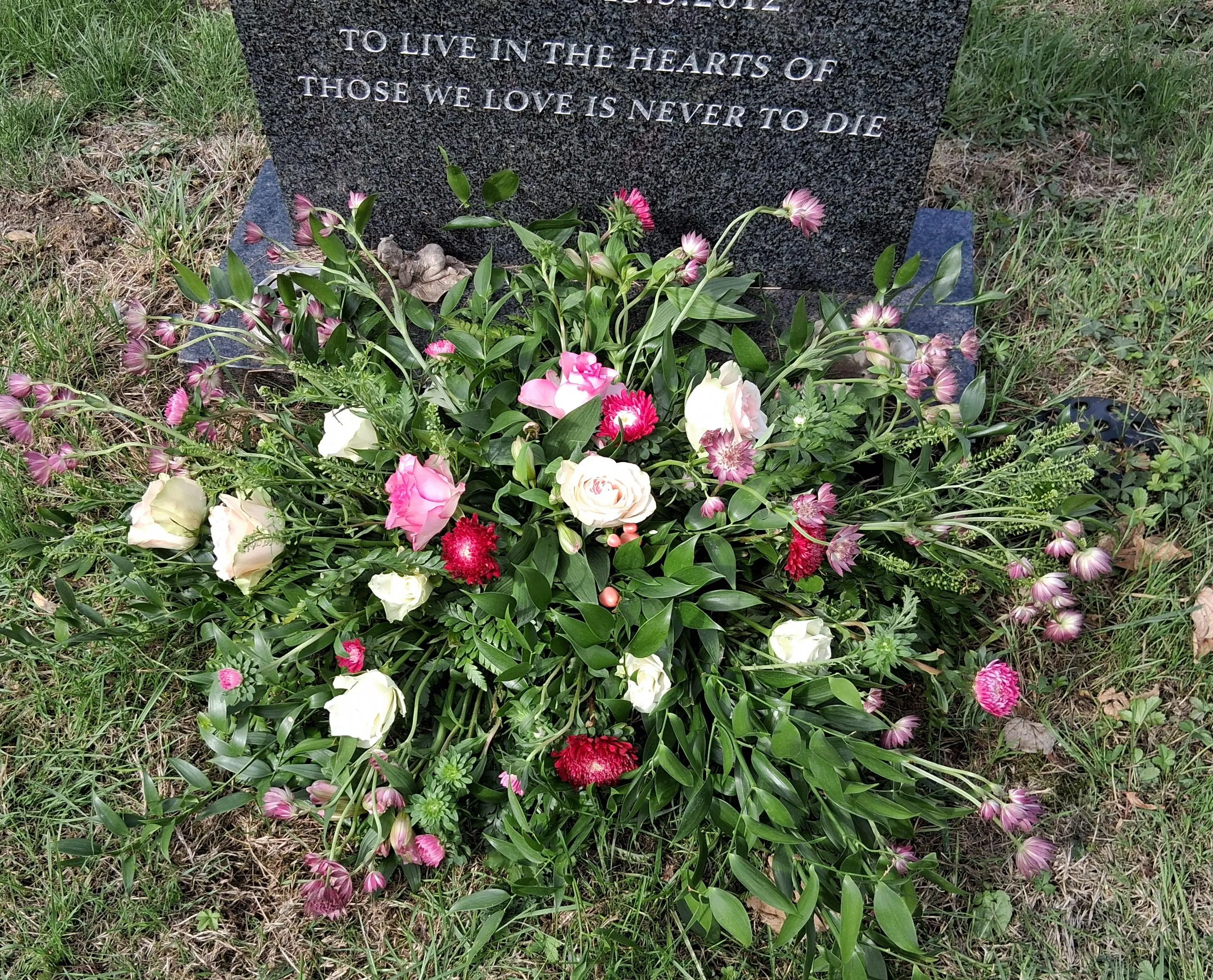 Coffin spray floral arrangement